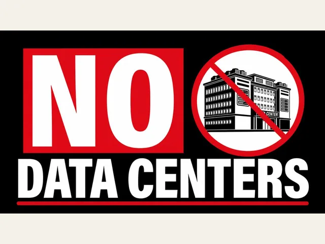 Campaign artwork opposing data centers in Desert Hot Springs.